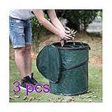 Firlar ガーデンバッグ　ガーデン用収草袋　ガーデンごみバレル庭園の葉収納袋　ごみ袋　大容量 収草袋　ガーデンバケツ 折り畳み　47 * 60cm 550g / 25ガロン　3Pack