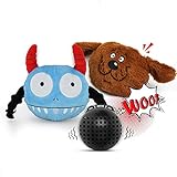 PETLESO 犬電動おもちゃ 動く 犬噛む ボール ぬいぐるみ 音の出る玩具 小中型犬 カバーセット2