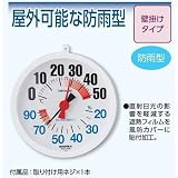 ユニット 熱中症対策 熱中症注意目安付 温度・湿度計 防雨型壁掛け 小 HO-111
