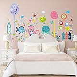 Mr。Sショップ壁ステッカーWarm and Lovely壁ステッカー子猫Familyリビングルームベッドルーム子供ルーム背景装飾壁ステッカー
