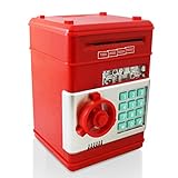 セーフCoin Bank for Kids – Authentic ATM Moneyセーバーは現金、玩具、とジュエリー内側安全Inside – 自動Bills挿入し、電子パスワード – Cool P