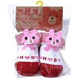 ミキハウス ホットビスケッツ(MIKIHOUSE HOT BISCUITS) キャラクター・ベビーソックス (9cm-10cm) 9-10cm 赤