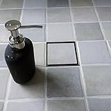 neodrain zs3t01正方形シャワーDrain withタイル挿入Grate、4インチ、つや消し304ステンレススチール 4インチ ZS3-4-ST01