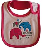 ベビー スタイ★よだれかけ★ビブ♪ grandma loves me ゾウさん  ♪