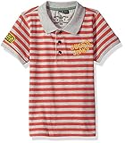 GUESS Little Boys' Short Sleeve Stripe Polo Shirt Red Wine Stripe 6X/7 [並行輸入品]