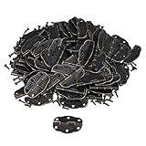 BQLZRブロンズ刻印デザインヒンジforヴィンテージ引き出しボックスケースキャビネットカップボードCarpenter 80個パック