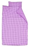 Taftan Checks Small/ Big Duvet Cover Set 100 x 135cm for Cot (Purple) by Taftan