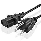TNP Universal Power Cord (1 Feet) - NEMA 5-15P to IEC320C13 Power Cable Wire Connector Socket Plug J