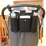 Lorcoo ベビーカーバッグ ベビーカー ドリンク ホルダー ネット バッグ 多機能小物入れ 収納 ベビーカー ベビーカー用バッグ 保温防滴 マザーズバッグ ストローラー ベビーカー用 収納バスケッ