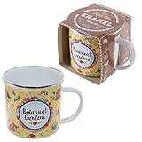 Enamel Mug - Floral Botanical Garden Design