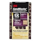 3M 20908-120-UFS 120 Grit SandBlaster Ultra Flexible Sanding Sponge, 4.5 x 2.5 x 1"/Medium [並行輸入品]