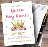 Pretty Pink Floral Crown Invitationsベビーシャワー招待状 100 Invitations