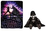 Disney Star Wars Darth Vader vs Luke Skywalker Plush Blanket & Cuddle Buddy Pillow - 2 Piece Set [並行