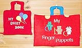 布絵本 MY QUIET BOOK　バルーン 英語刺しゅう版&My abc Finger puppets プレイ&ラーンギフトセット 英語教育 幼児教育