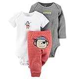 カーターズ Carter's ボディスーツ & パンツ 便利な3点セット 綿100% 3-Piece Bodysuit & Pants Set 24M (83-86cm)
