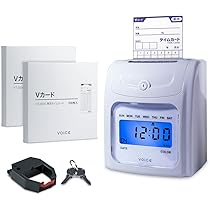 voice タイムレコーダー タイムカード付　レコーダー Amazon.co.jp: VOICE(ヴォイス) タイムレコーダー【自動集計機能