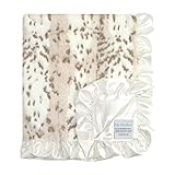 マイブランキー / Cream Siberian Leopard Luxe W/Satin Back W/Ruffle アニマル プリント ブランケット ギフト myblankee マイ ブランキー 