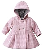 (ラボーグ)La Vogue 女の子 ガールズ コート ジャケット 子供服 厚手 パーカー 中綿 フード付き キッズ ベビー 赤ちゃん アウター ブルゾン 秋冬 防寒 ピンク 100