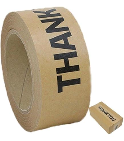 Amazon.co.jp: 柄入りクラフトテープ THANK YOU 45mm幅×50m巻 大字 1巻