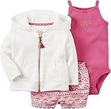 カーターズ Carter's ボディスーツ + カーディガン + パンツ 豪華3点セット 3-Piece Cardigan Set 12M (72-78cm)