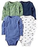William Carter Baby Boys' 4 Pack Long Sleeve Bodysuits Undershirt Set (Baby) Dinosaurs 18 Months [並行