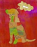 Green Leaf Art Dog Canvas Art [並行輸入品]