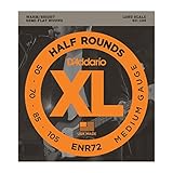 D'Addario ダダリオ ベース弦 ハーフラウンド/ピュアニッケル Long Scale .050-.105 ENR72 【国内正規品】