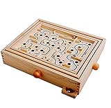 Lixinsunbu 迷路ゲーム 新感覚バランスゲーム 子供 キッズ 知育玩具 ぐるぐる迷宮 木のおもちゃ