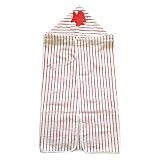 フェイラー バスポンチョ フィッシュ バスタオルポンチョ Fisch Chenille Bath poncho (レッドホワイト)