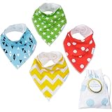 Simply Koala Trendy Baby Bandana Bibs Gift Set, Ultra Absorbent Organic Cotton with Cozy Fleece Back