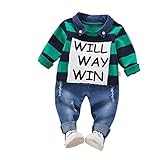 Will Way Win ２点セット（上着＋パンツ）男女兼用　3色　折り襟　縞　ベビー服　男の子　赤ちゃん服　幼児　子供服　女の子 長袖　4サイズ　キッズ服　ロンパース カバーオール　満月/出産祝い/