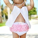 Ruffle Butts ラッフルバッツ Bloomers ブルマ Swiss Dot w/Pink Woven RuffleButt スイスドット(ピンク付） フリフリブルマ [並行輸入品]