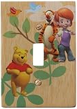 Amerelle d5201tディズニーLicensed My Friends Tigger and Pooh Single Toggle Wallplate、イエロー