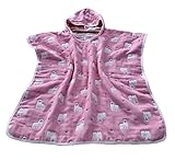 キッズアルパカのためのソフトベビーフード付きバスタオルマントバスローブ