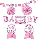 Amscan Delightful Shower with Love Girl Room Decorating Kit Baby Shower Party Decorations (10 Piece)