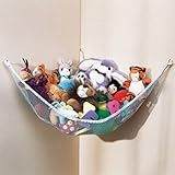 Dozenegg Stuffed Animal & Toy Organizer Hammock Pet Net, White Net and Trim, Model: white pet net by
