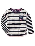 Hatley ハットレイ キッズ女の子 ガールズ・デイリーウエア・長袖Tシャツ、ローズ柄パッチワークポケット、ボーダー柄 100cm 、4Y(104cm) マルチカラー 綿100% TS0GAFL09