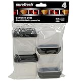 Sure Fresh Professional BPA Free 1/4 Cup Baby Food Storage Containers Set of 4 by Sure Fresh