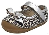 Old Soles Girl 's Pave GabsレザーフックとループBowメアリージェーンウォーキングシューズ カラー: シルバー