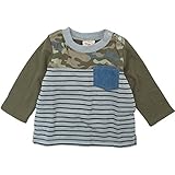 【H27年梅春】 CHILD CHAMP(チャイルド チャンプ) TC裏毛起毛迷彩切替ボーダートレーナー 80cm/GY NO.C-86854162