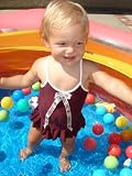 Texas A & M Aggies TAMU Toddler Girls 1ピース水着 – Cheerleaderでトレーニング カラー: レッド