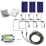 ECO-WORTHY 300W ソーラーパネルキット 100W*3個 太陽光発電＋30A チャージーコントローラー＋ケーブル＋Z取付金型