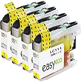Brother LC111-Yブラザー互換インクカートリッジ お得の4本マルチパック 大容量タイプ 残量表示機能付 対応機種: DCP-J957N/MFC-J980DN/DWN MFC-J890DN/DWN MFC-J870N MFC-J820DN MFC-J720 DCP-J552NW MFC-J987DN/DW MFC-J897DN/DWN