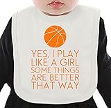Yes I Play Like A Girl Some Things Slogan ネクタイを有する有機ビブ Medium