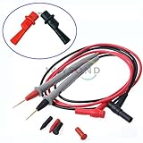 Wiysond　デジタル マルチメータ用1000V 20A 先端テストリード 極細 特尖 ニードル　ポイント　マルチメータテスト　テスト プローブ　リード　ケーブル + ワニ口 ワニ クリップ