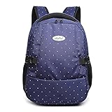 Mshine 軽量マザーズバッグ 保温・保冷バッグ　多機能シンプルリュック ４色 (ブルー＆ドット) GMMBB00076