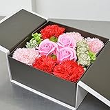 [花ぷらざ] フレグランス ソープフラワーBOX ピンクバラ フラワーギフト ボックスフラワー プレゼント ギフト クリスマス 誕生日 お祝い