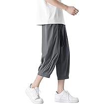 Amazon | [Poperdision] クロップドパンツ メンズ 7分丈 接触冷