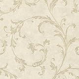 Beacon House 495-69066 Milton Neutral Shimmer Scroll Wallpaper [並行輸入品]