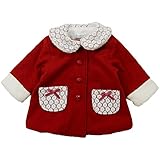 《秋冬春対応》(日本製) Pample Mousse(パンプルムース) 表地ウールモッサ裏地フリースコート 80cm/RE NO.DP-74110